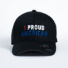 Style _ C813 Port Authority® Flexfit® Cotton Twill Cap SOLID BLACK – RED WHITE BLUE TEXT (1)