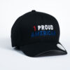 Style _ C813 Port Authority® Flexfit® Cotton Twill Cap SOLID BLACK – RED WHITE BLUE TEXT (2)