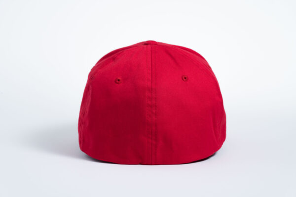 Style _ C813 Port Authority® Flexfit® Cotton Twill Cap -SOLID RED WITH OFFICIAL LOGO (3)