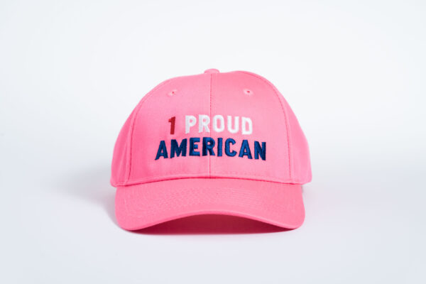 Style _ CP80 –Port _ Company® Six-Panel Twill Cap PINK RED WHITE BLUE TEXT (1)