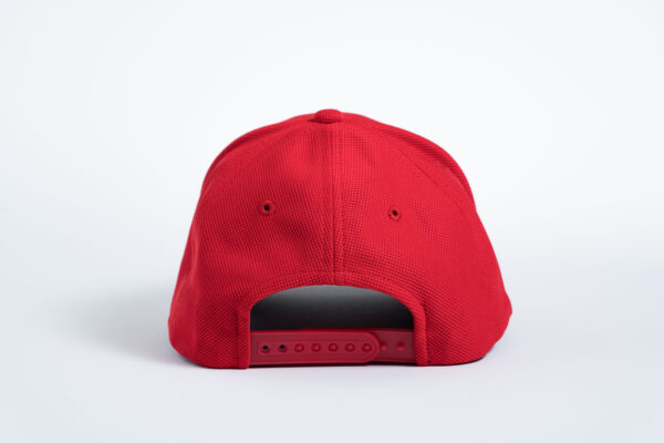 Style _ STC50 Sport-Tek® Action Snapback Cap SOLID RED ALL WHITE TEXT (3)
